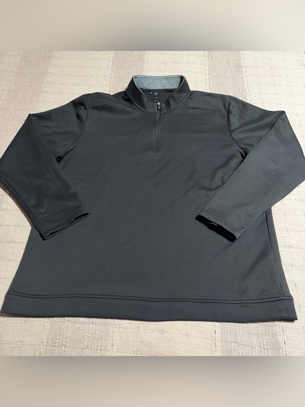adidas Men's Black 1/4 Zip Polo Long Sleeve Pullover Sweatshirt Size XL